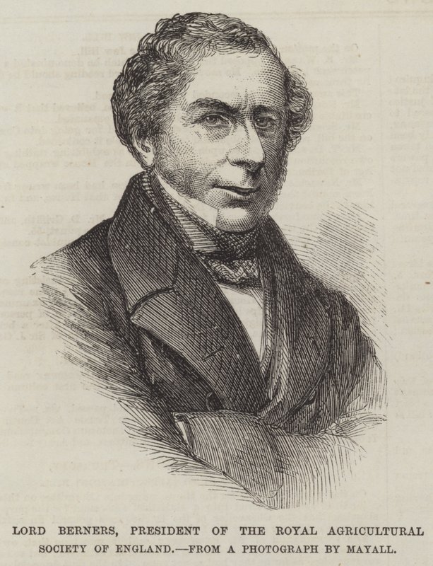 Lord Berners, presidente de la Real Sociedad Agrícola de Inglaterra (grabado) de English School