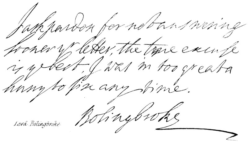 Lord Bolingbroke de English School