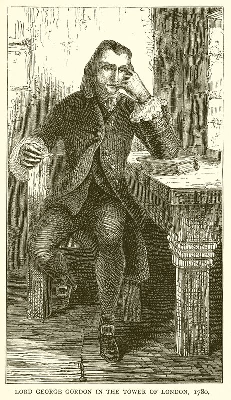 Lord George Gordon en la Torre de Londres, 1780 de English School