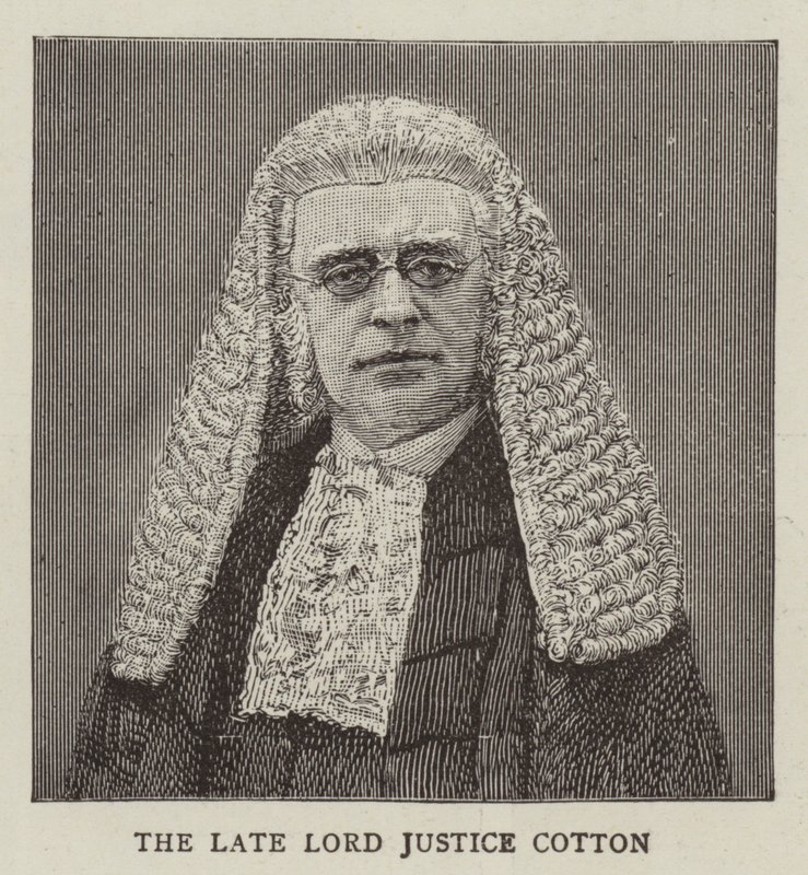 Lord Justice Cotton (grabado) de English School