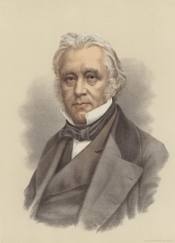 Lord Macaulay, historiador y político británico (litografía en color) de English School