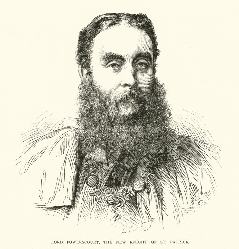 Lord Powerscourt, el nuevo Caballero de San Patricio (grabado) de English School