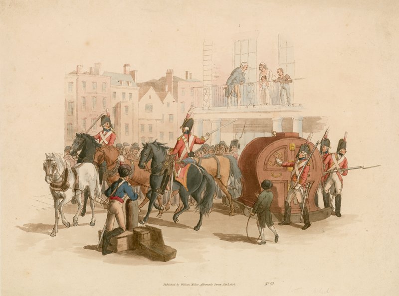 Boletos de lotería transportados bajo guardia armada de English School
