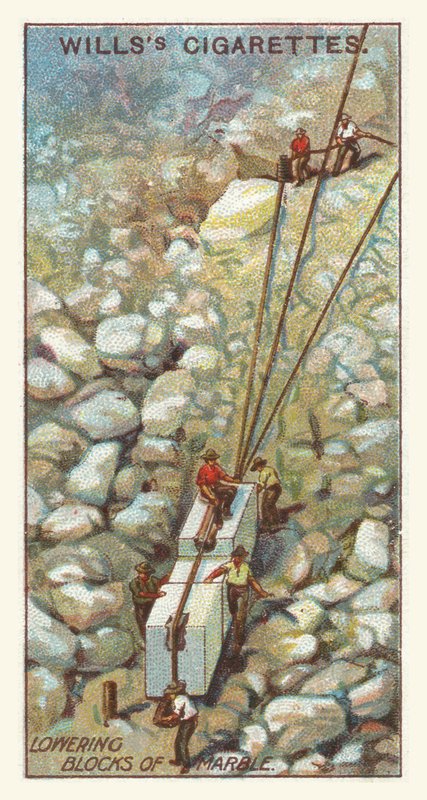 Bajada de bloques de mármol (cromolito) de English School