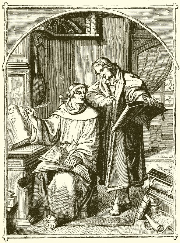 Lutero y Melanchthon de English School