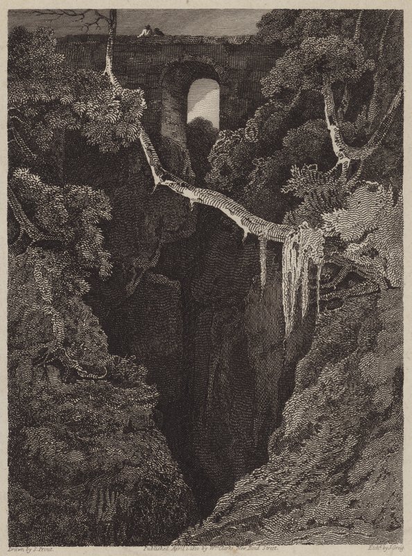 Puente de Lydford (grabado) de English School