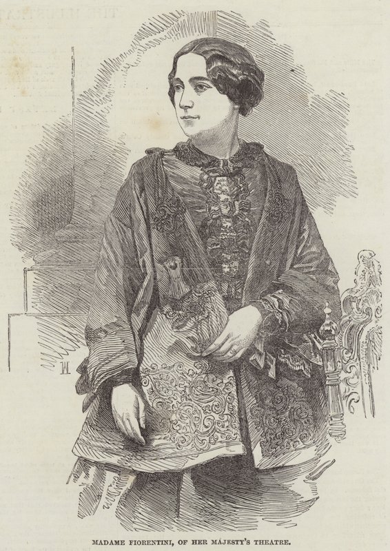 Madame Fiorentini, del Teatro de Su Majestad (grabado) de English School