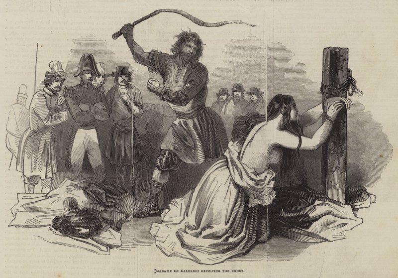 Madame de Kalerdgi recibiendo el Knout de English School