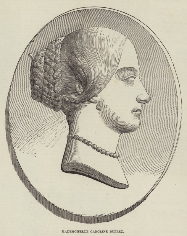 Mademoiselle Caroline Duprez (grabado) de English School