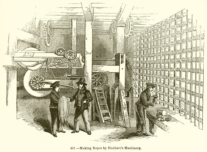 Fabricación de Cuerdas por Maquinaria de Huddart de English School