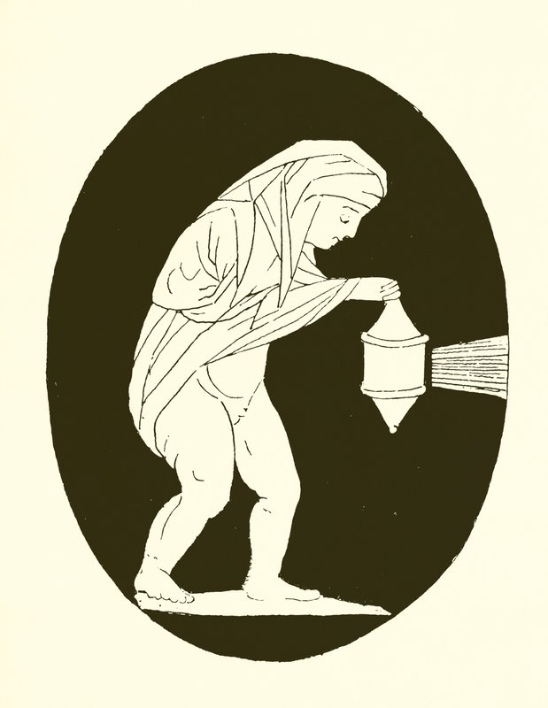 Hombre con luz de English School