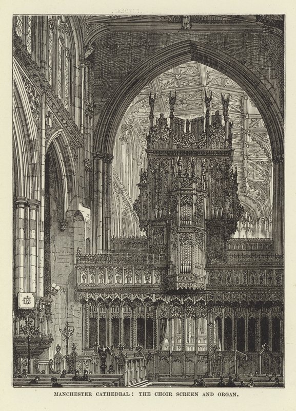 Catedral de Mánchester, la Pantalla del Coro y el Órgano de English School