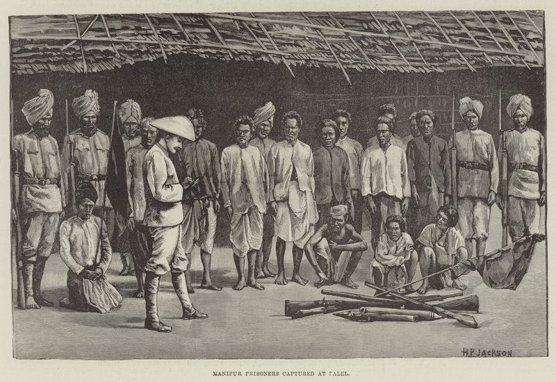 Prisioneros de Manipur capturados en Palel de English School