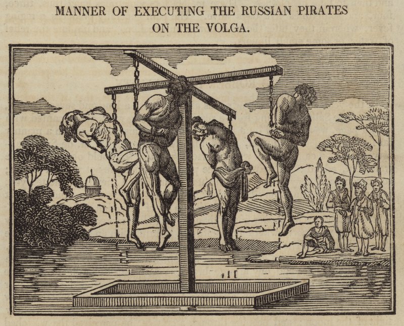 Manera de ejecutar a los piratas rusos en el Volga de English School