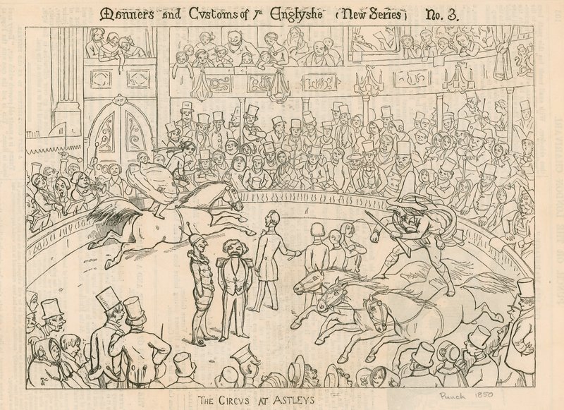 Modales y Costumbres de los Ingleses: El Circo en Astley (Anfiteatro de Astley), Londres de English School