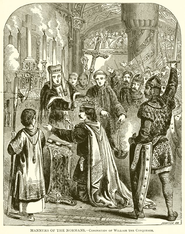 Costumbres de los normandos.--Coronación de Guillermo el Conquistador de English School