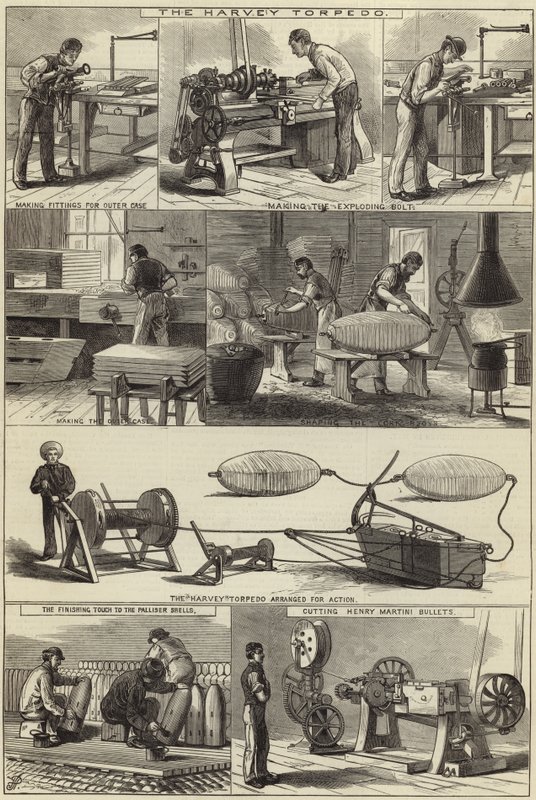 Fabricación de materiales de guerra en el Arsenal Real de English School