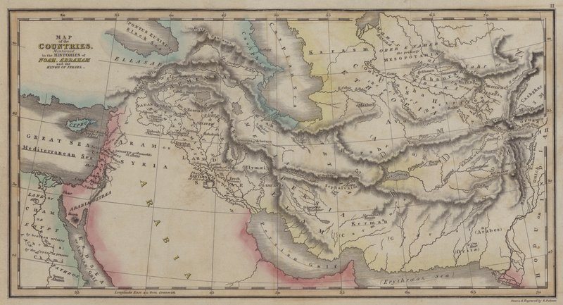 Mapa de los países mencionados en las historias de Noé, Abraham y los reyes de Israel de English School