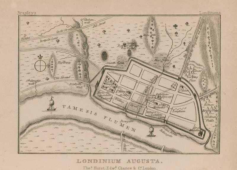 Mapa de la Londres romana de English School