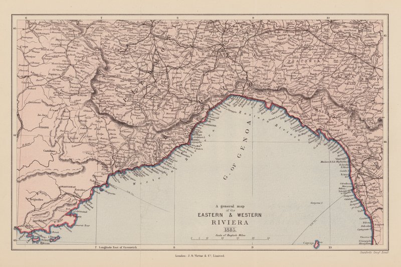 Mapa de la Riviera Oriental y Occidental de English School