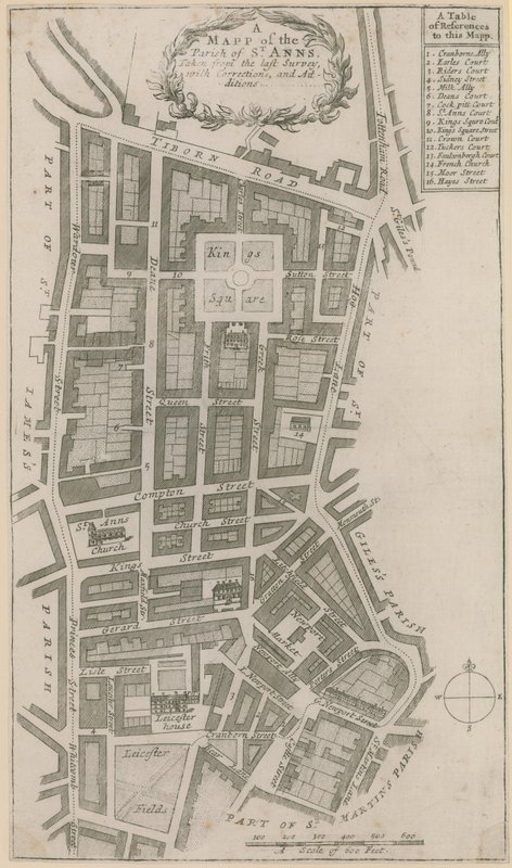 Mapa de la parroquia de Santa Ana de English School