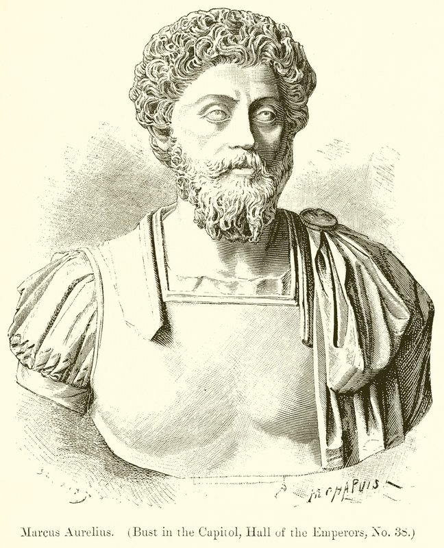 Marco Aurelio. (Busto en el Capitolio, Sala de los Emperadores, No. 38) de English School