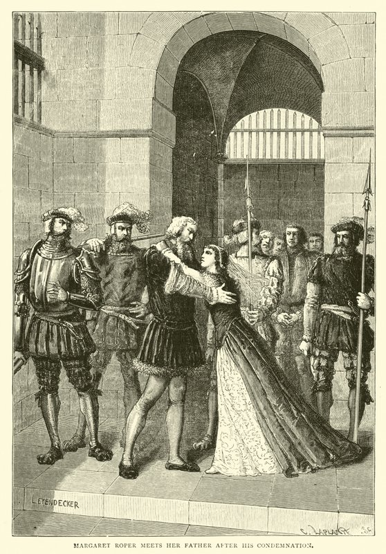 Margaret Roper se encuentra con su padre después de su condena de English School