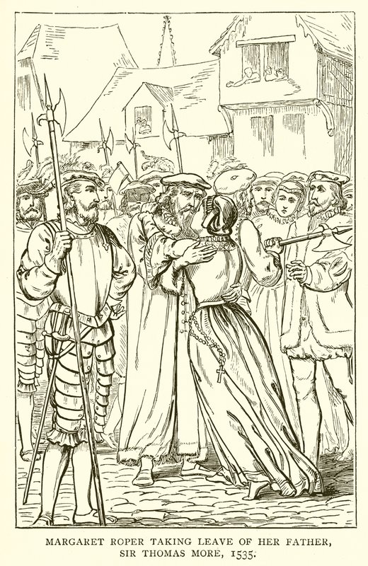 Margaret Roper despidiéndose de su Padre, Sir Thomas More, 1535 de English School