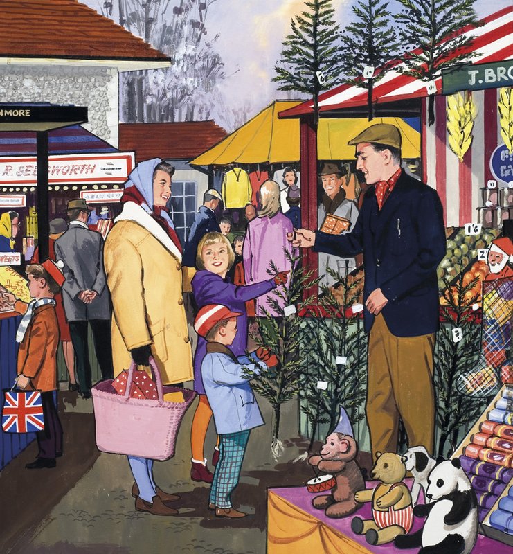 Vendedor del mercado de English School