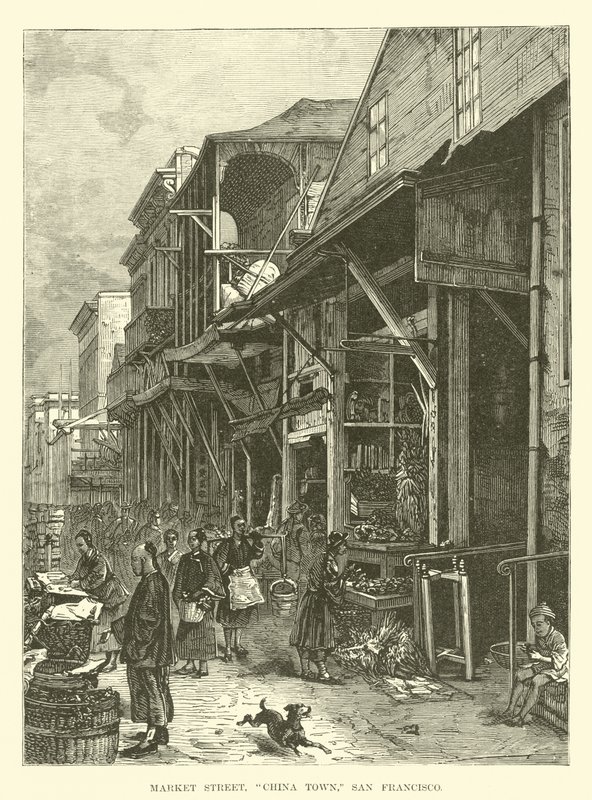 Calle del mercado, Barrio Chino, San Francisco de English School