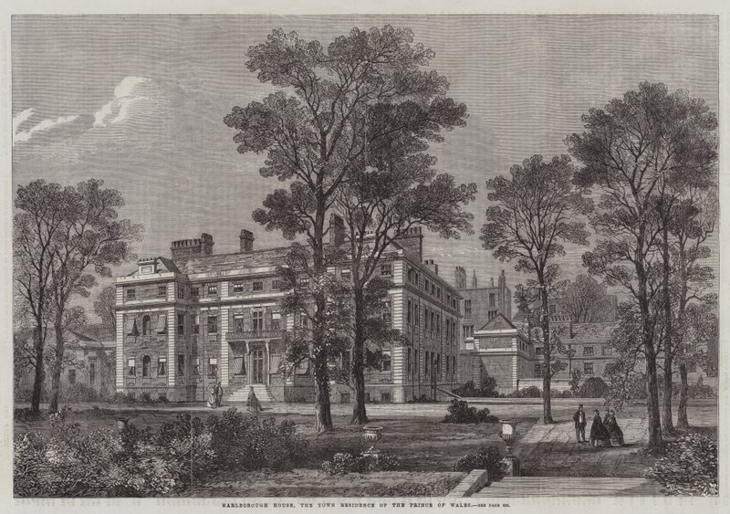 Marlborough House, la residencia urbana del Príncipe de Gales (grabado) de English School