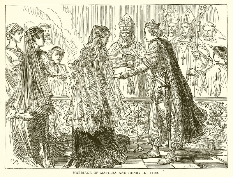Matrimonio de Matilda y Enrique II, 1100 de English School