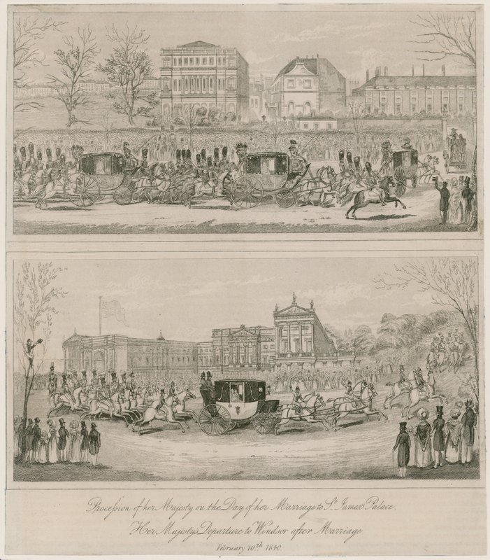 Matrimonio de la Reina Victoria y el Príncipe Alberto, 10 de febrero de 1840 de English School