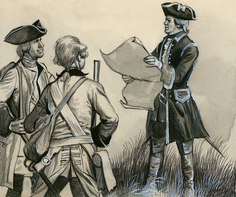 Mariscal de Saxe con infantería francesa de English School