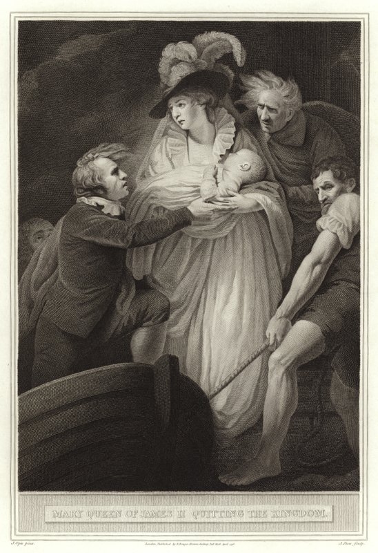 María Reina de Jacobo II abandonando el reino de English School
