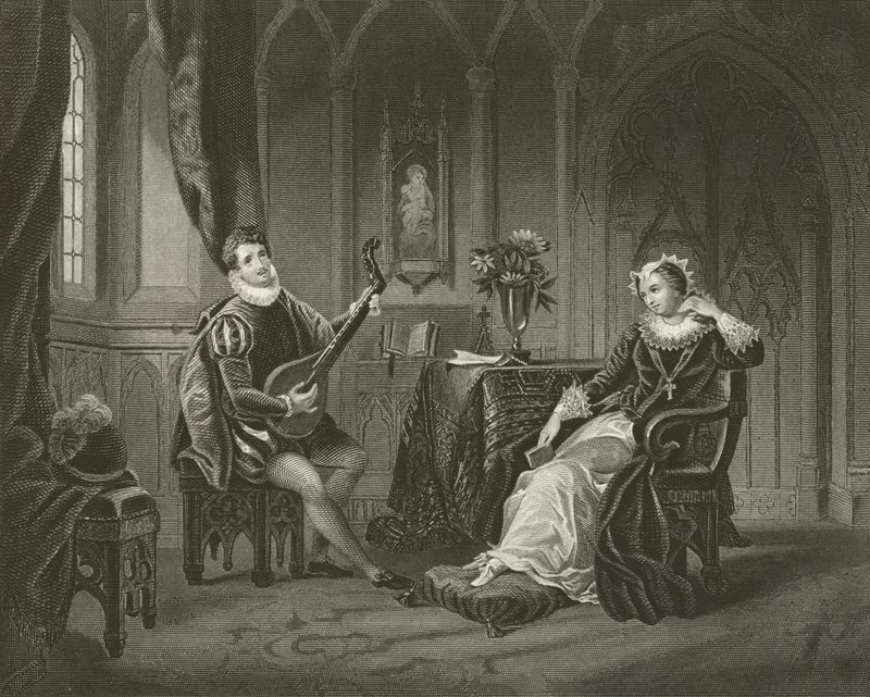 María Reina de Escocia y su secretario Chatelar de English School