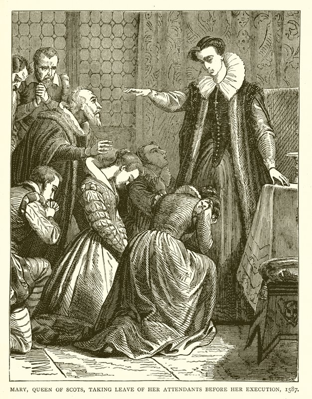 María, Reina de Escocia, despidiéndose de sus asistentes antes de su ejecución, 1587 de English School
