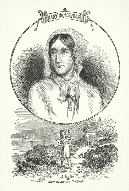 Mary Somerville, científica y escritora escocesa (grabado) de English School