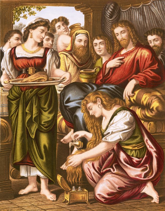 María ungiendo los pies de Jesús de English School