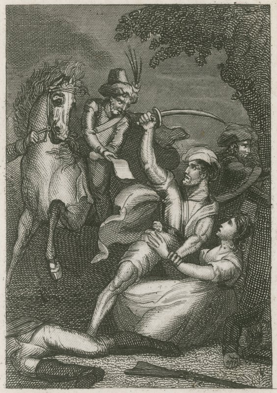 Masacre de la Guarnición Británica en Kandy, Ceilán, 1803 de English School