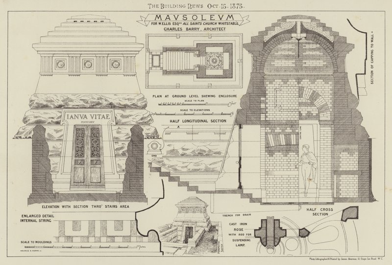 Mausoleo, para W Ellis Esquire en la Iglesia de Todos los Santos, Whitstable de English School