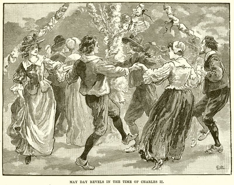 Fiestas del Primero de Mayo en la época de Carlos II de English School