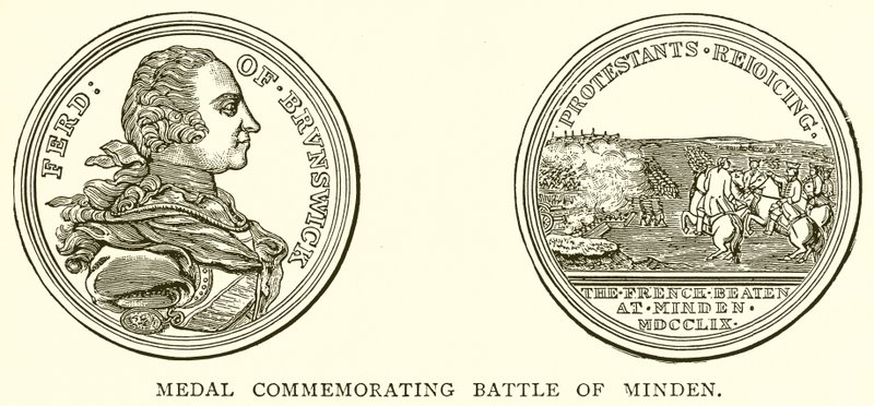 Medalla conmemorativa de la batalla de Minden de English School
