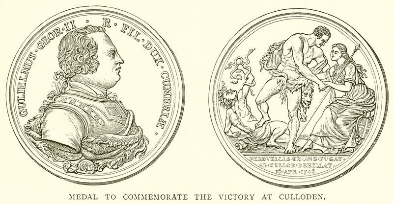 Medalla para conmemorar la victoria en Culloden de English School