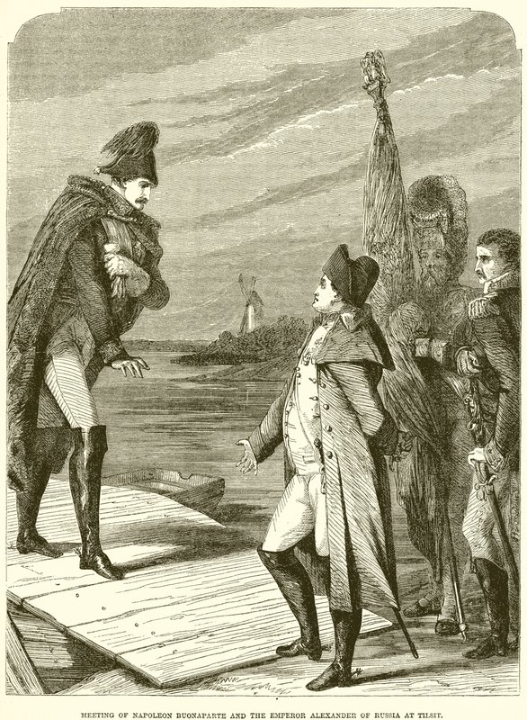 Encuentro de Napoleón Bonaparte y el emperador Alejandro de Rusia en Tilsit de English School