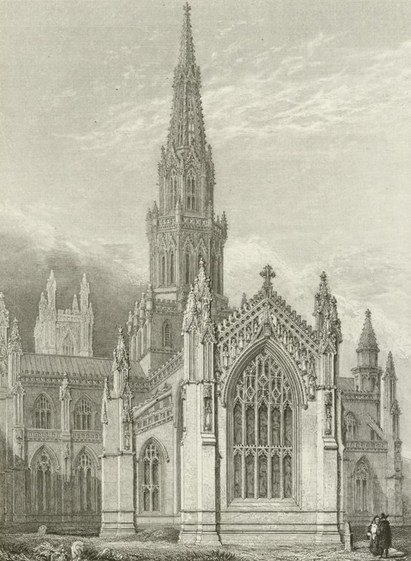 Abadía de Melrose, restaurada de English School