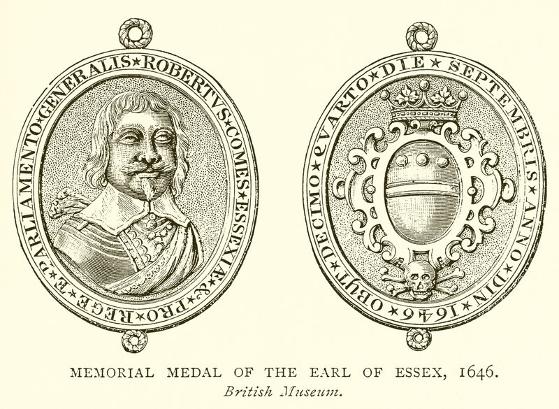 Medalla Conmemorativa del Conde de Essex, 1646 de English School
