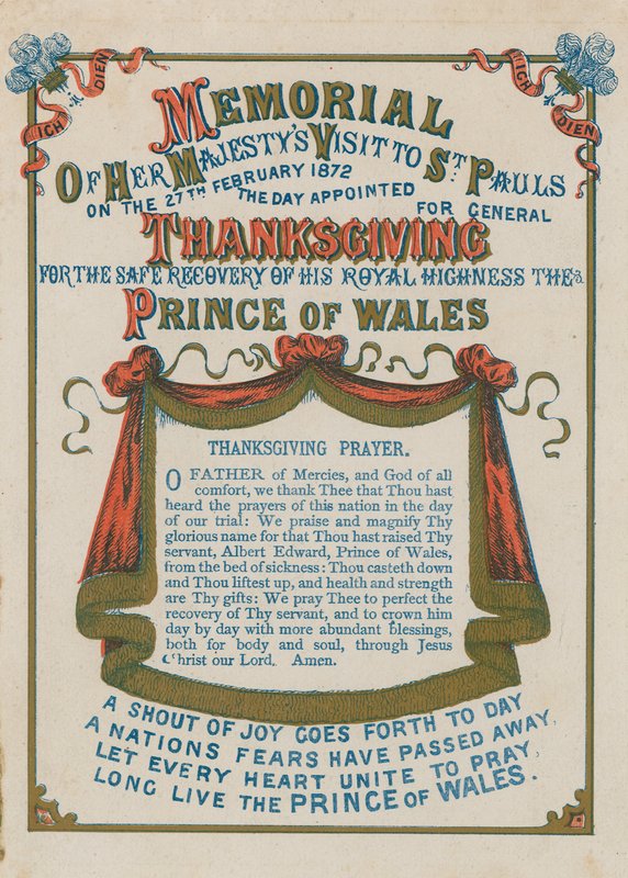 Memorial de la visita de Su Majestad a la Catedral de San Pablo, Londres, 27 de febrero de 1872 de English School