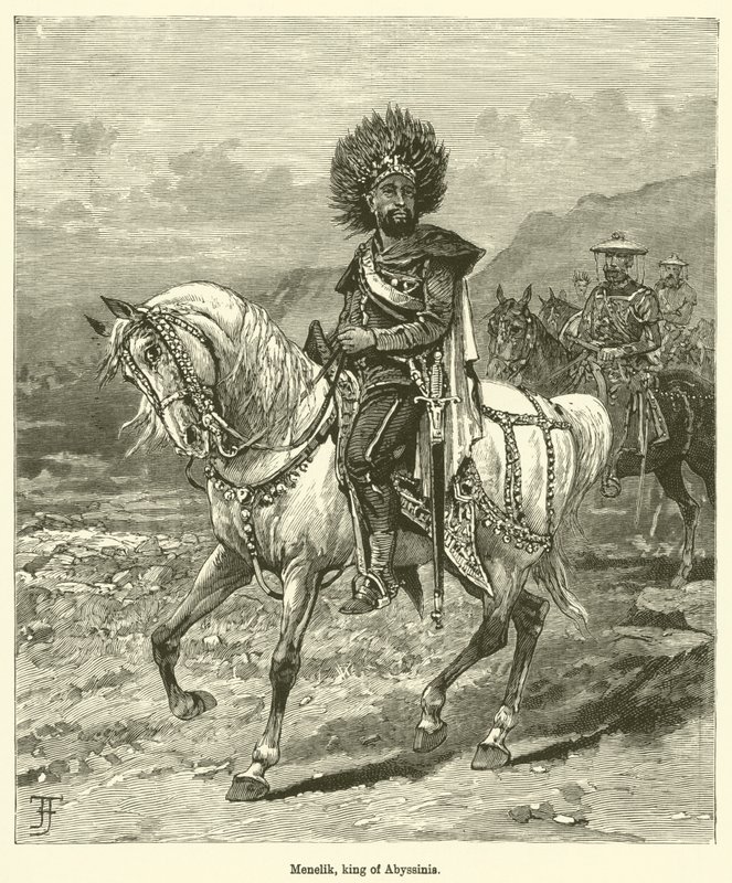 Menelik, rey de Abisinia de English School