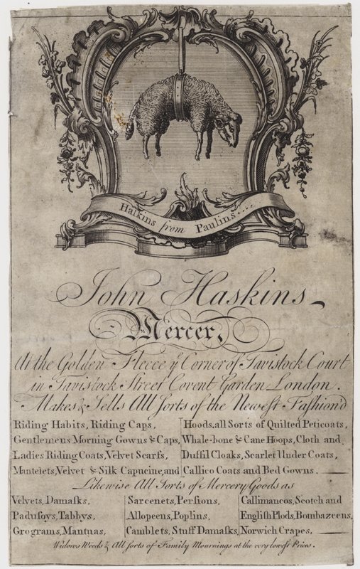 Mercero, John Haskins, tarjeta comercial de English School